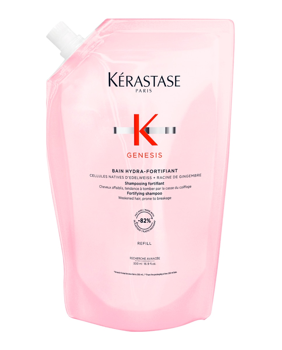 Kérastase - Recarga de Champú Fortificante Anti Caída por Rotura Capilar Bain Hydra-Fortifiant Refill Pouch 500 ml Kérastase.