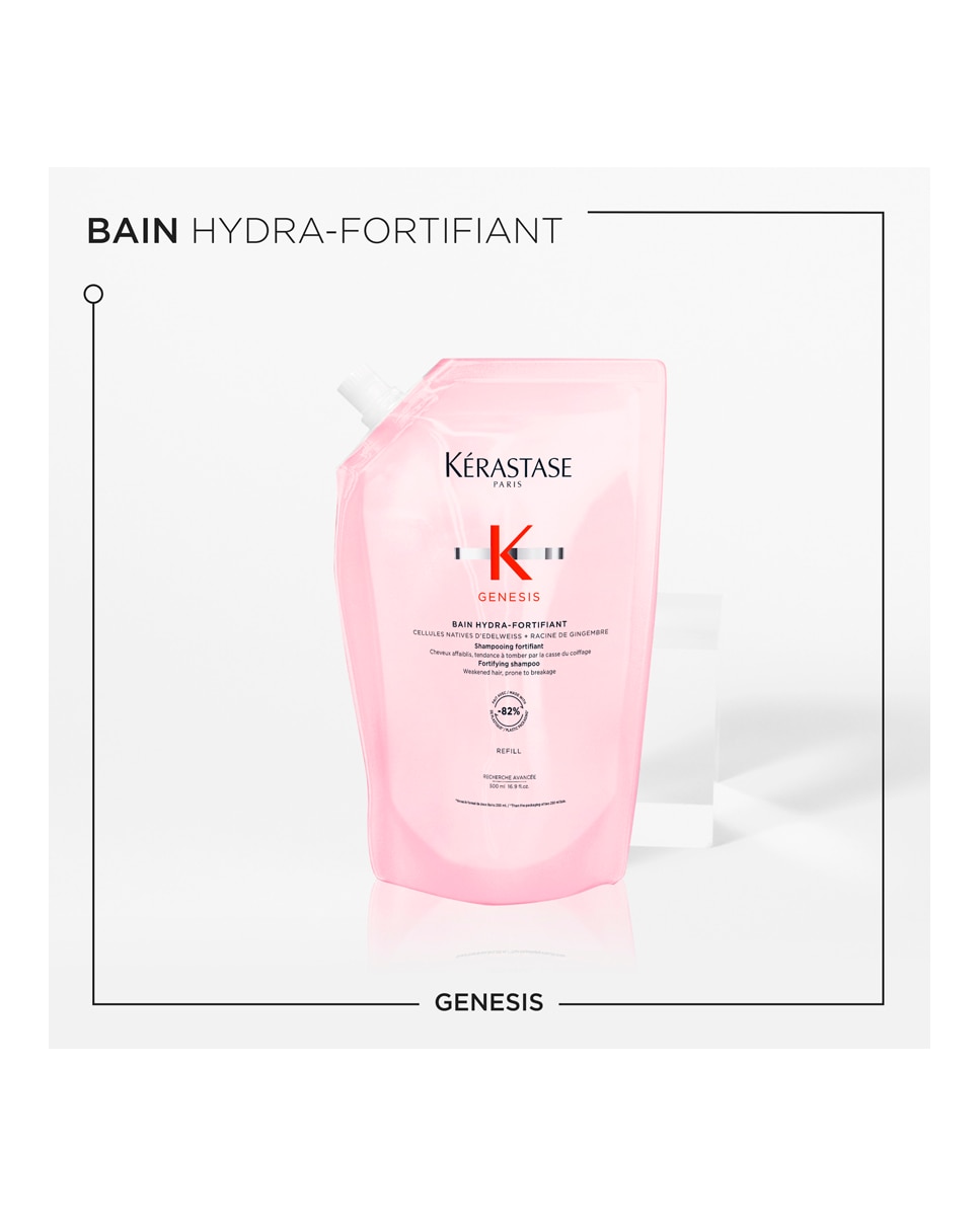 Recarga de Champú Fortificante Anti Caída por Rotura Capilar Bain Hydra-Fortifiant Refill Pouch Kérastase - 500 ml 2