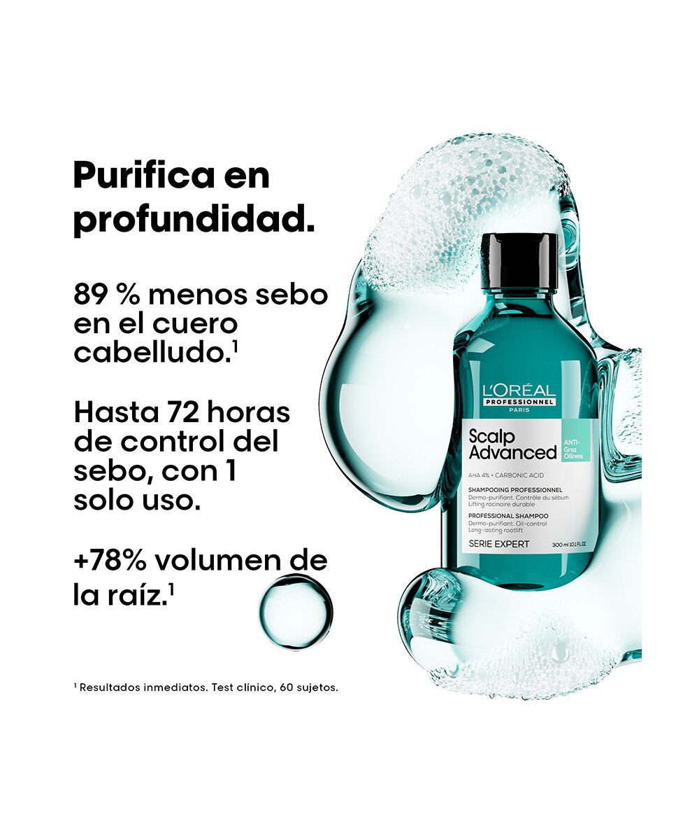 Champú anti grasa enriquecido Pelo graso Scalp Advanced Serie Expert 300 ml L'Oréal Professionnel - 300 ml 2