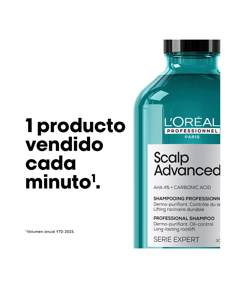 Champú anti grasa enriquecido Pelo graso Scalp Advanced Serie Expert 300 ml L'Oréal Professionnel - 300 ml 10