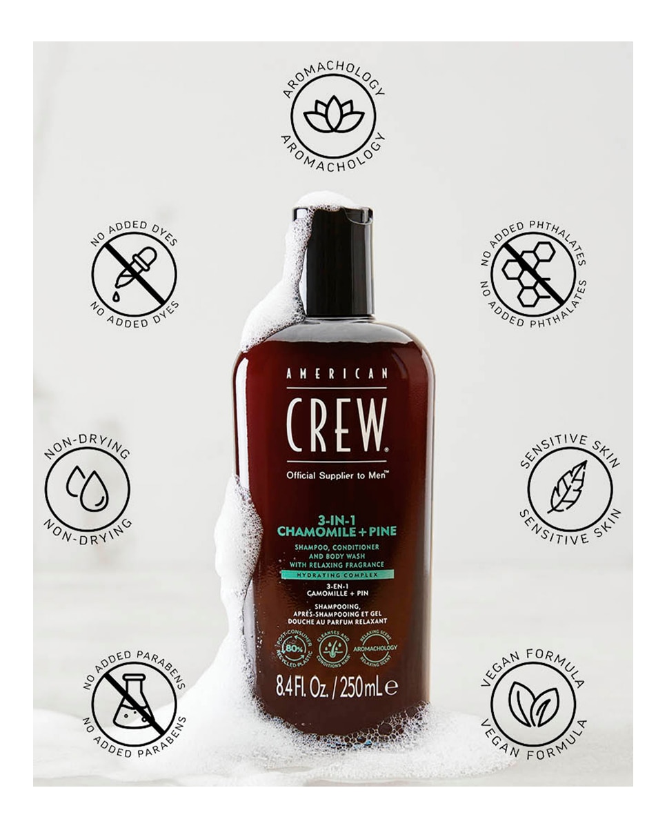 Champú 3 in 1 Relaxing American Crew - 250 ml 3