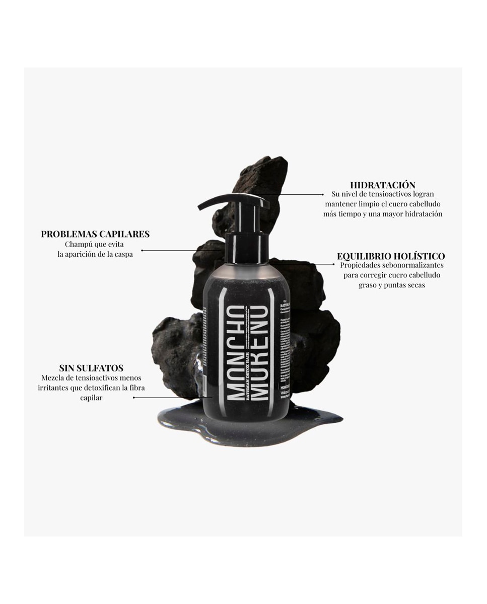 Champú Bathman Detox Hair puntas secas y raíces grasas Moncho Moreno - 250 ml 3