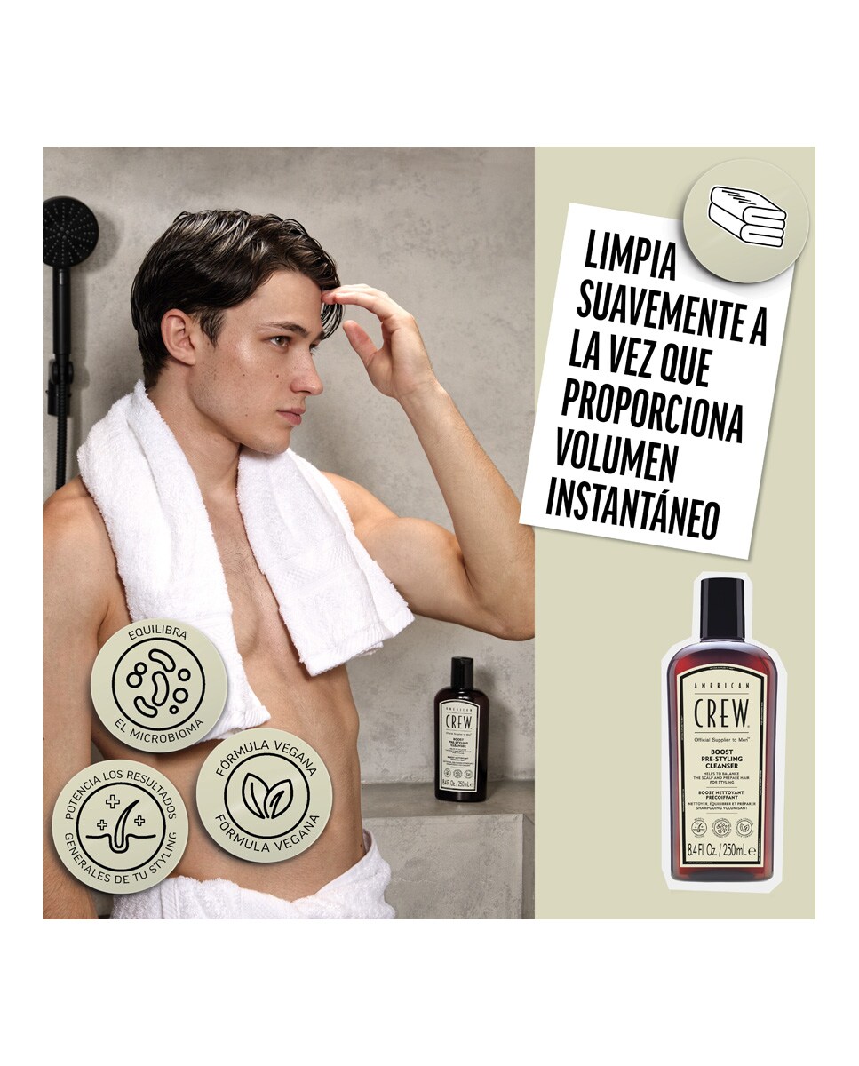 Champú Boost 250 ml American Crew 2