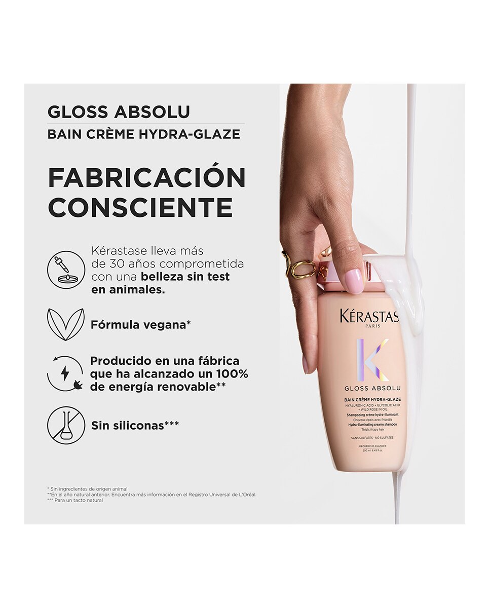 Champú Bain Crème Hydra-Glaze Botella Recargable Kérastase Paris - 250 ml 7