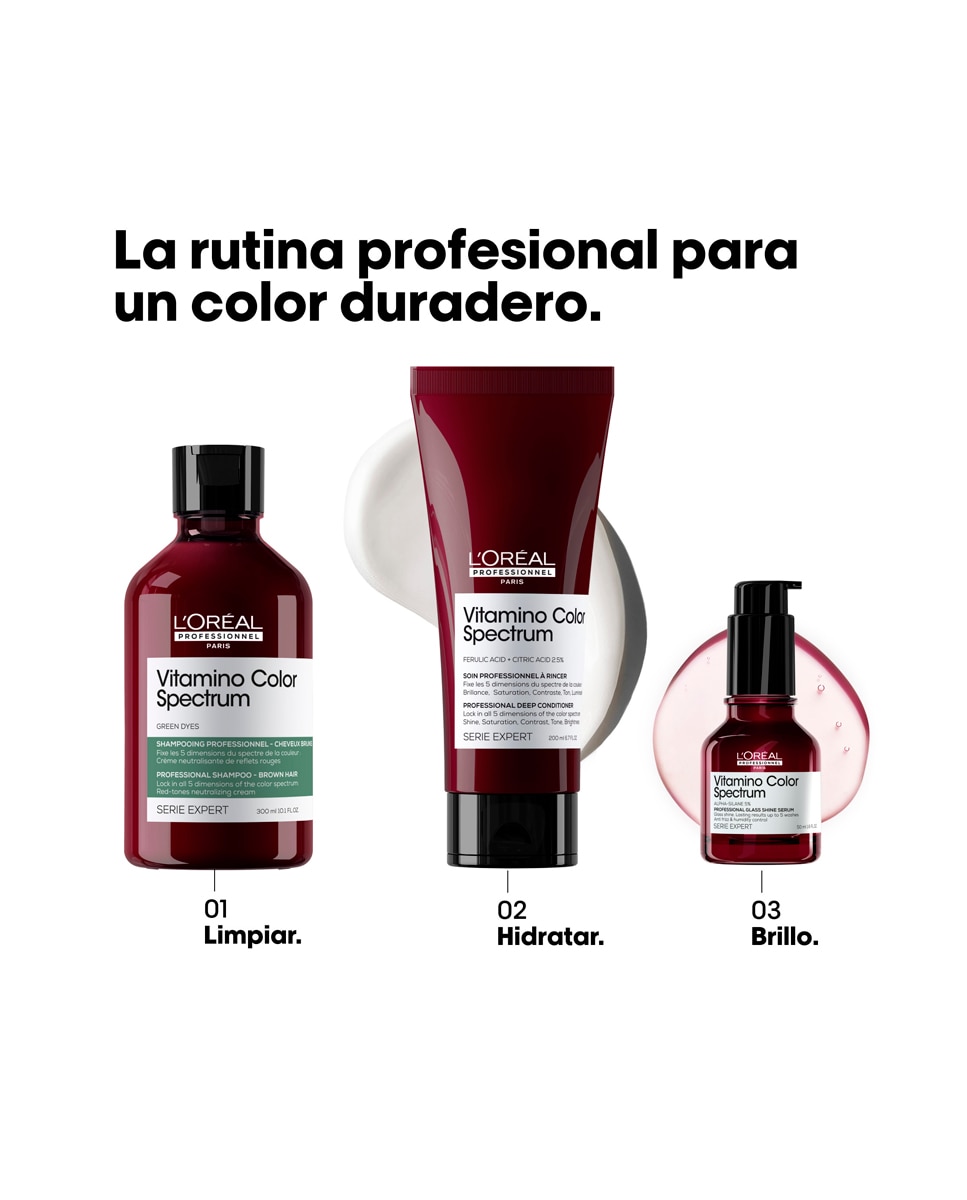 Champú Para Cabello Coloreado Vitamino Color Spectrum Green L'Oréal Professionnel - 300 ml 5