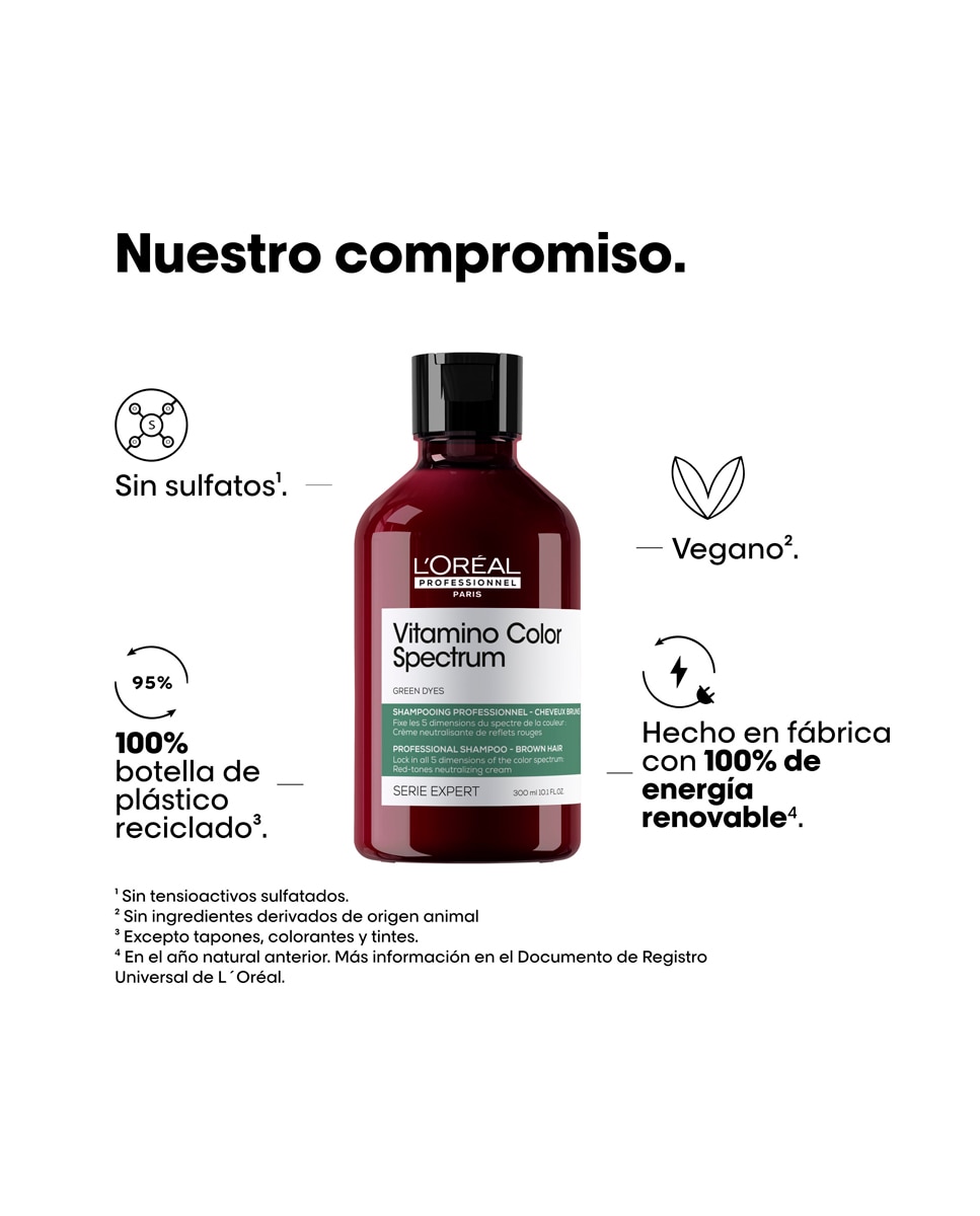 Champú Para Cabello Coloreado Vitamino Color Spectrum Green L'Oréal Professionnel - 300 ml 6