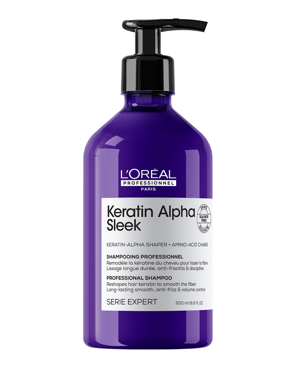 Champú sin sulfatos Keratin Alpha Sleek Serie Expert 500 Ml L'Oréal Professionnel 1