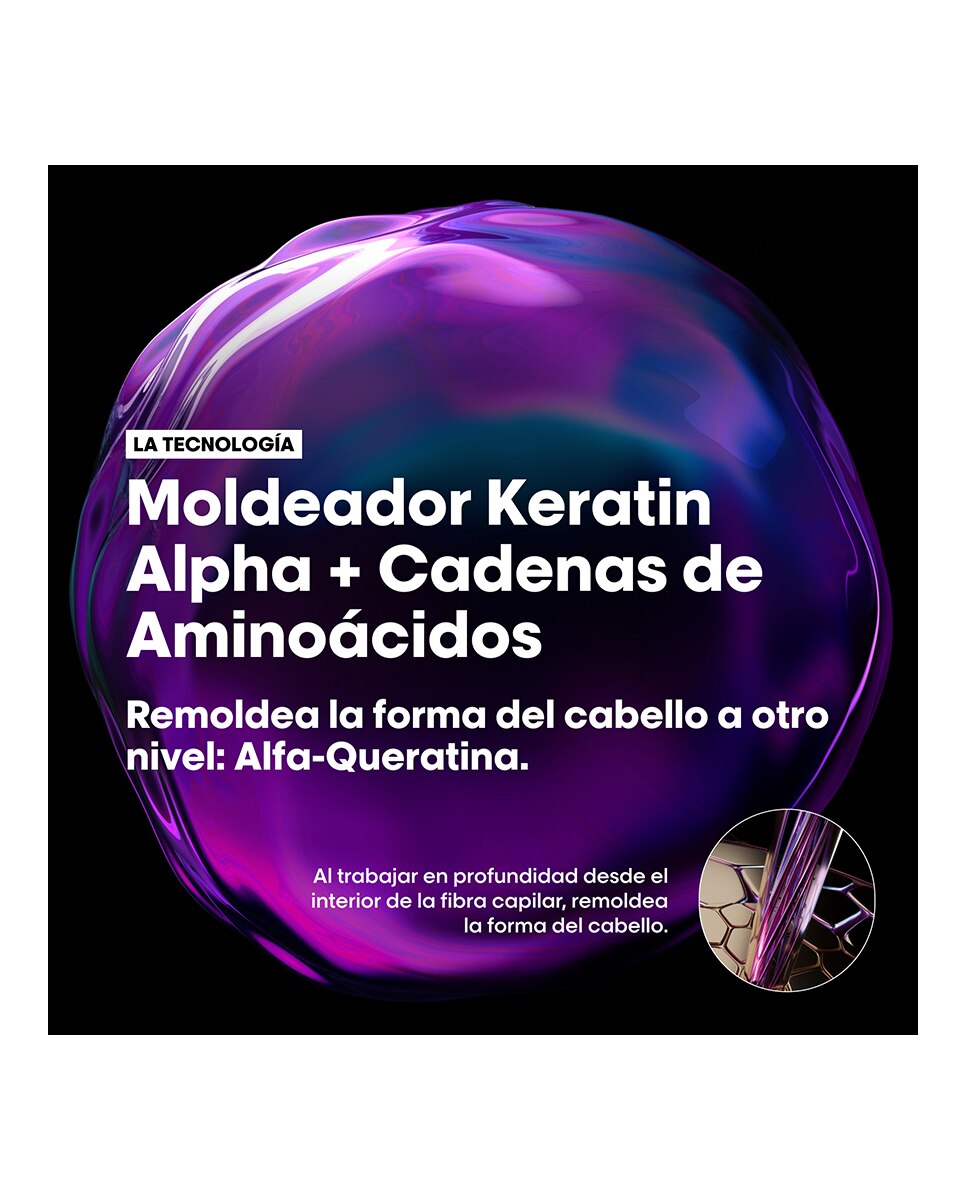Champú sin sulfatos Keratin Alpha Sleek Serie Expert 500 Ml L'Oréal Professionnel 4