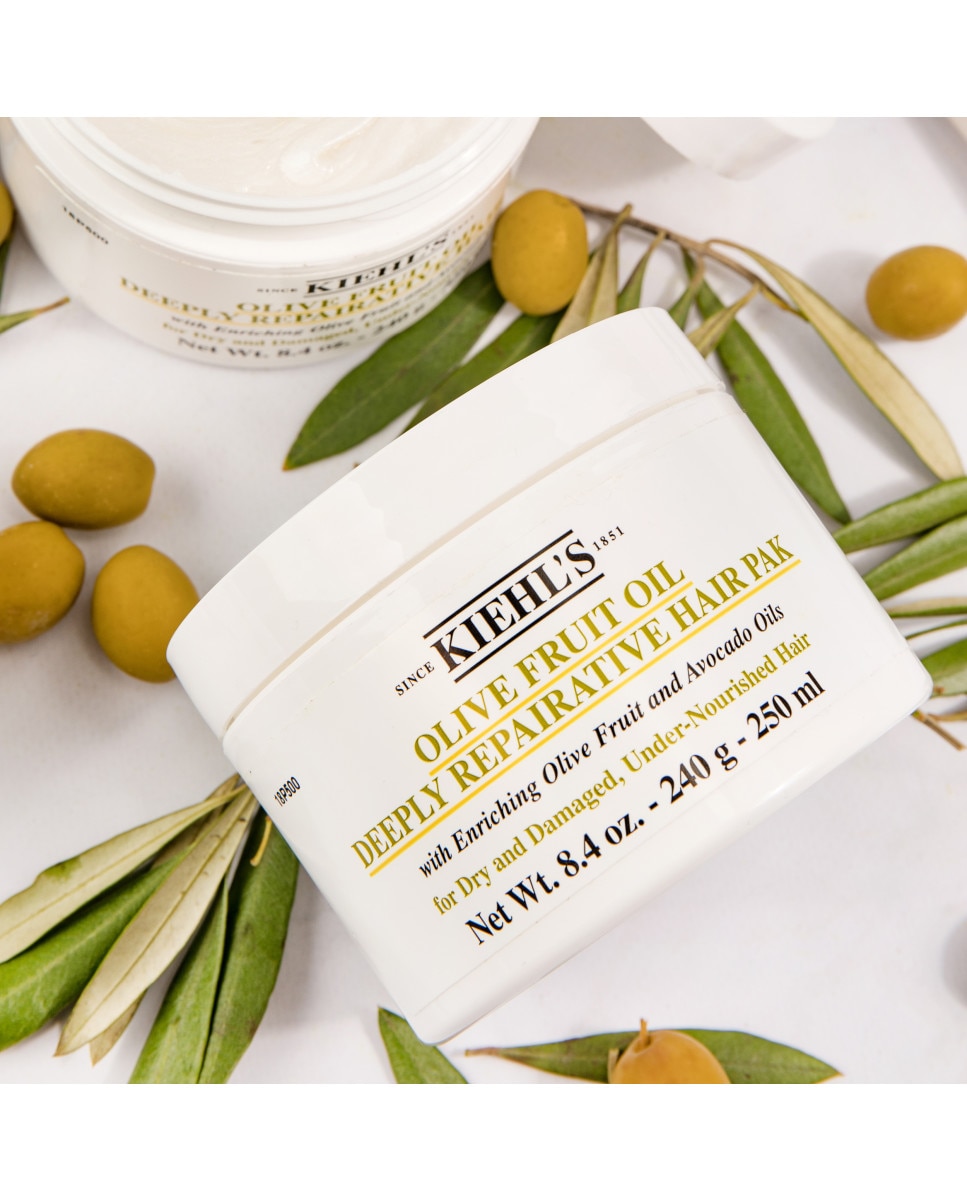 Mascarilla reparadora Tratamiento capilar para cabellos secos Olive Fruit Oil Deeply Repairative Hair Pak Kiehl's - 250 ml 3