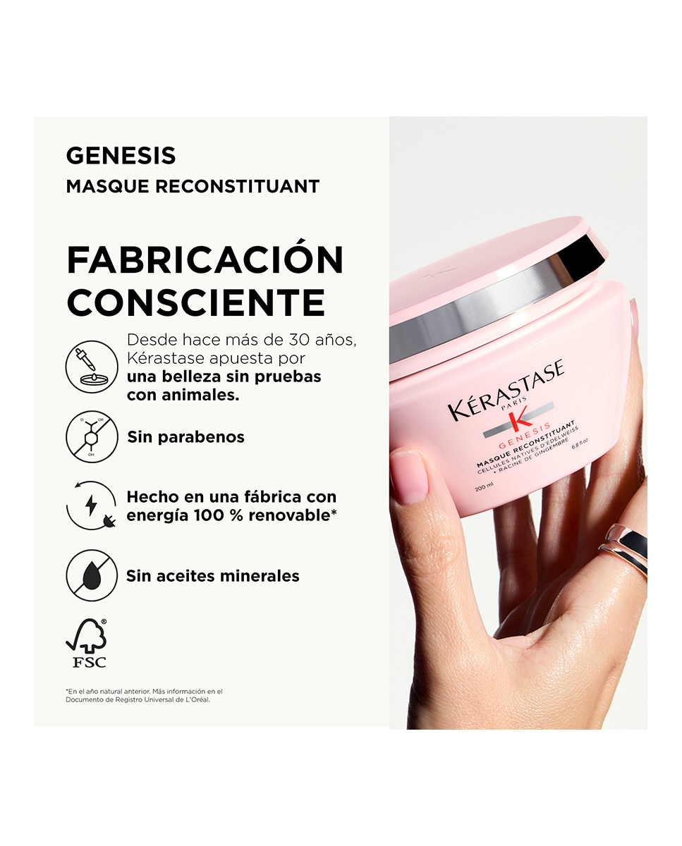 Mascarilla Genesis Masque Reconstituant Kérastase - 200 ml 6