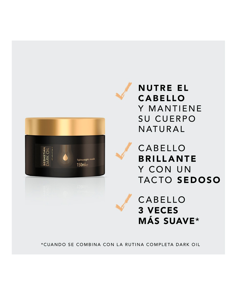 Mascarilla Dark Oil Mask 150 ml Sebastian Professional - 150 ml 2