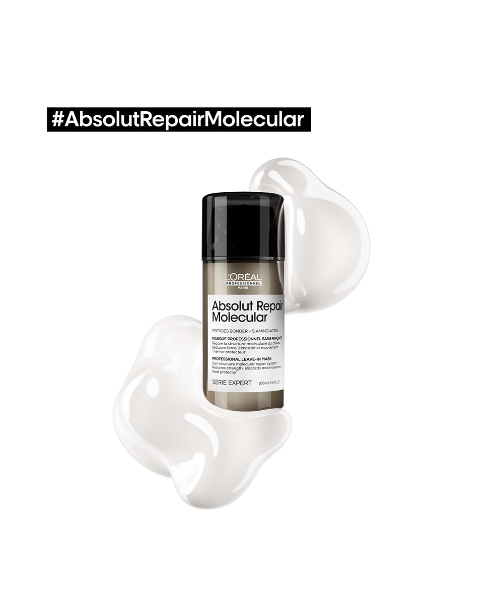 Mascarilla sin Aclarado para Cabello Dañado Serie Expert Absolut Repair Molecular L'Oreal Professionnel - 100 ml 3