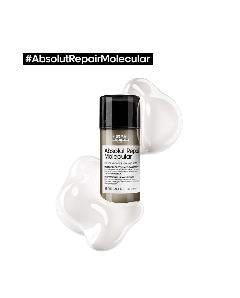 Mascarilla sin Aclarado para Cabello Dañado Serie Expert Absolut Repair Molecular L'Oreal Professionnel - 100 ml 5