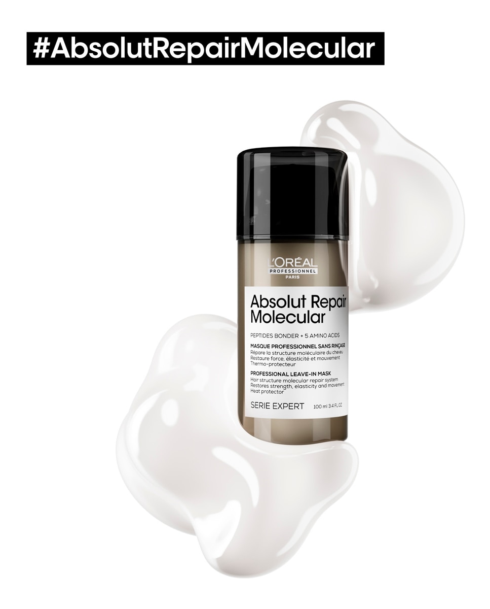 Mascarilla sin Aclarado para Cabello Dañado Serie Expert Absolut Repair Molecular L'Oreal Professionnel - 100 ml 7