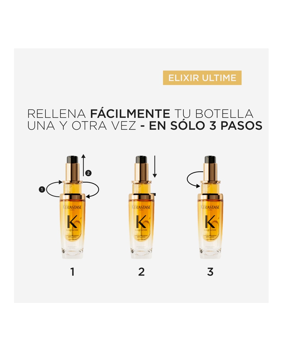 Recarga de Aceite para todo tipo de Cabello Elixir Ultime L'Huile Originale 75 ml Kérastase 4