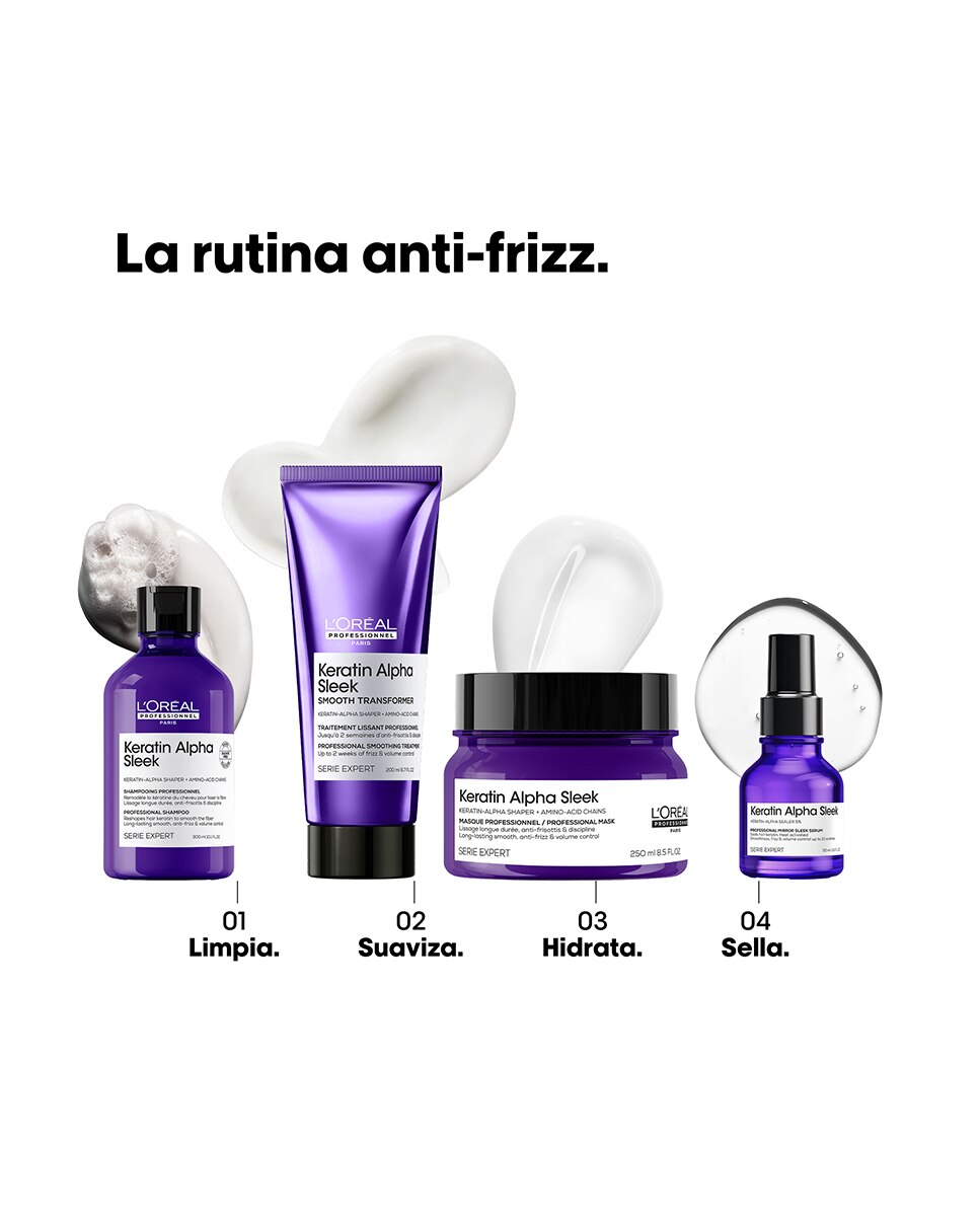Mascarilla Capliar Profesional Keratin Alpha Sleek  Serie Expert 250 Ml L'Oréal Professionnel 5