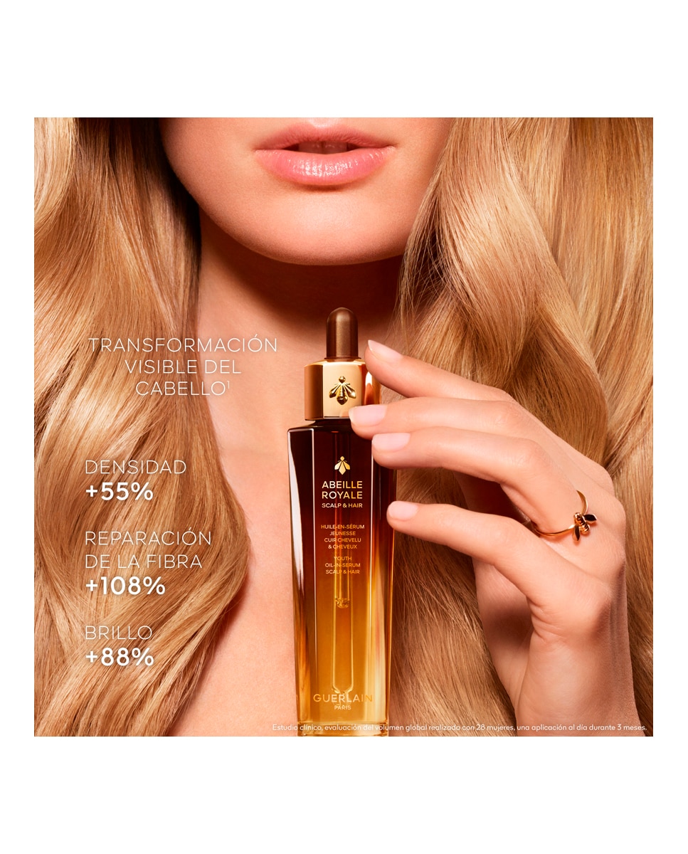 Aceite en Sérum de Juventud Cuero Cabelludo y Cabello Abeille Royale Guerlain - 50 ml 4