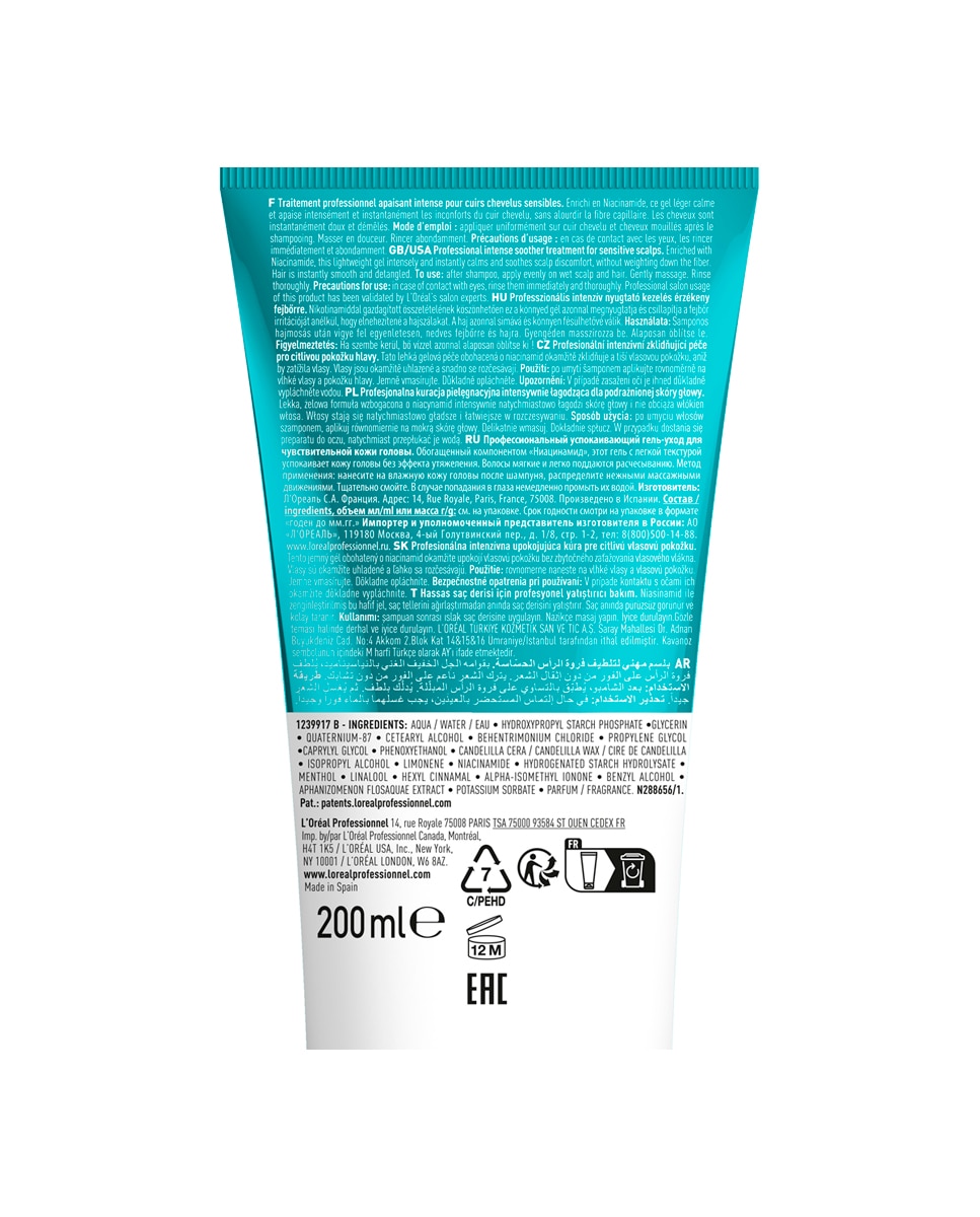 Acondicionador anti malestar Pelo sensible Scalp Advanced Serie Expert 200 ml L'Oréal Professionnel - 200 ml 2