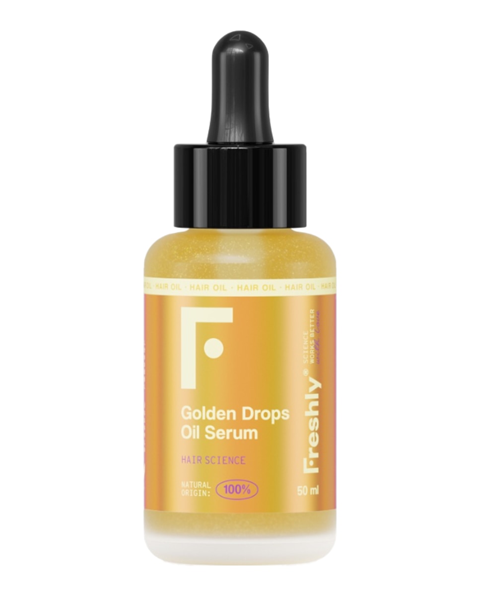 Freshly Cosmetics - Aceite capilar 100% natural Golden Drops Oil Serum 50 ml Freshly Cosmetics.