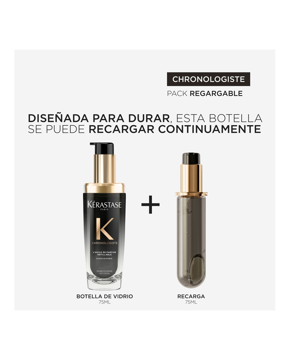 Fragancia en Aceite para el cabello Chronologiste L'Huile de Parfum Recarga Kérastase - 75 ml 4