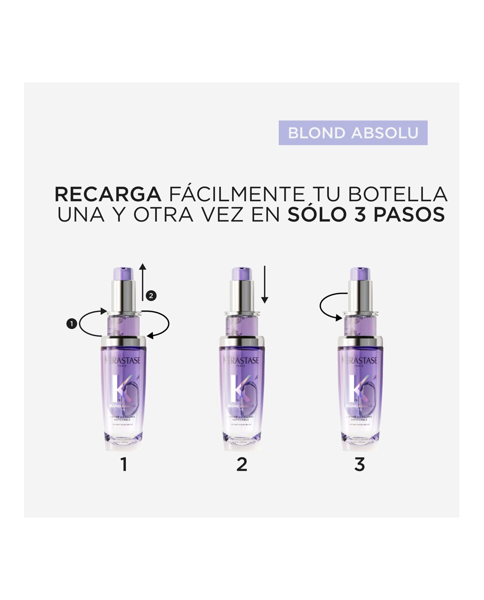 Aceite Capilar Para Cabello Rubio Blond Absolu L'Huile Cicagloss Recargable 75 Ml Kérastase - 75 ml 6