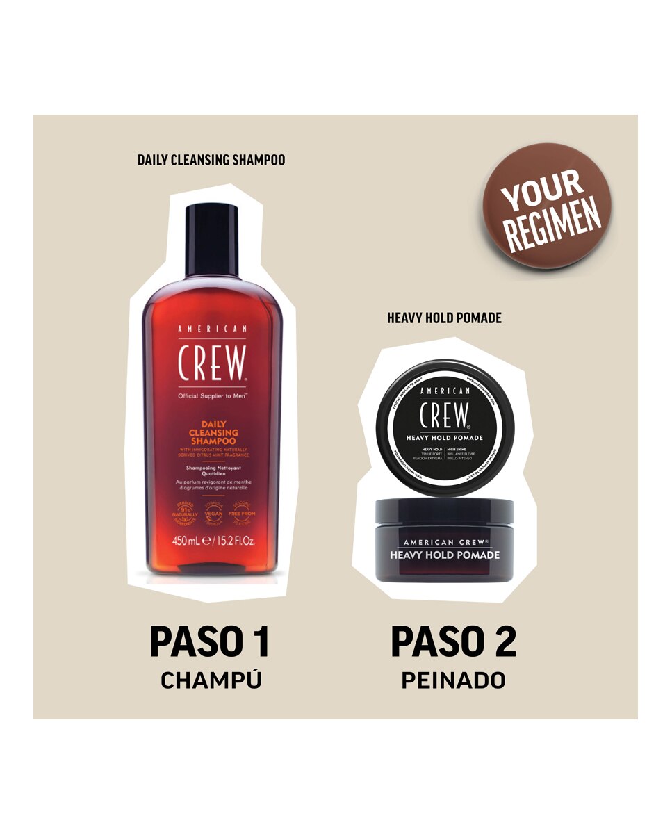 Gel fijador fuerte Heavy Hold Pomade American Crew - 85 g 2