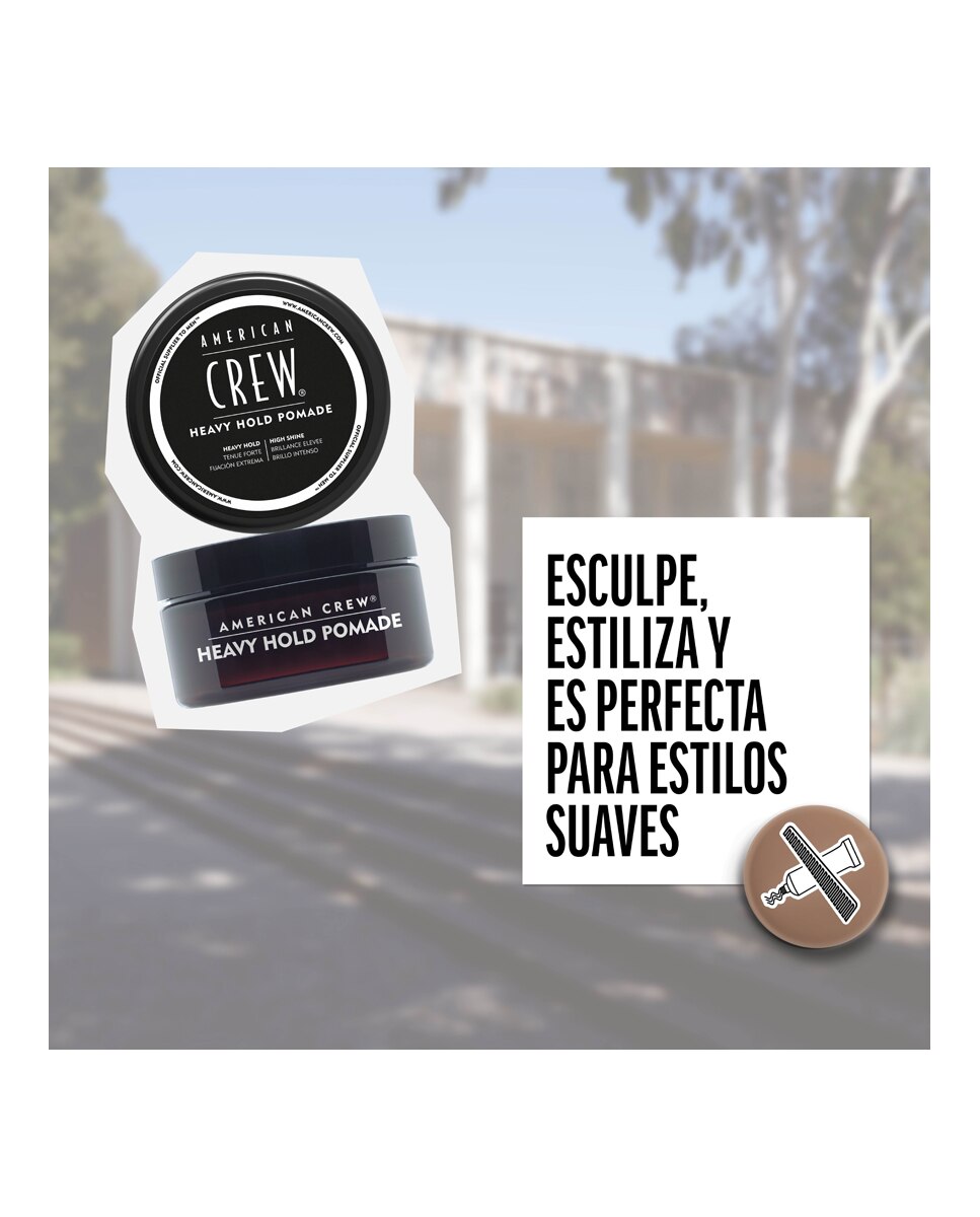 Gel fijador fuerte Heavy Hold Pomade American Crew - 85 g 6