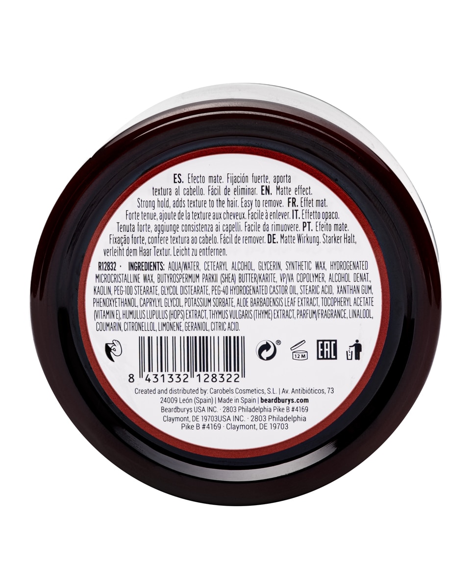 Cera mate de fijación fuerte Clay Pomade Beardburys Essentials - 100 ml 2