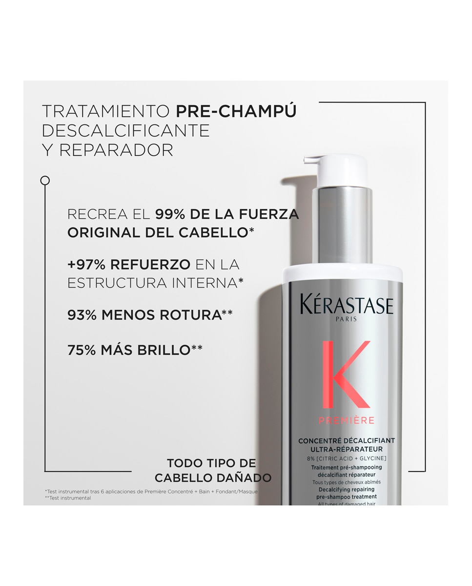 Tratamiento Pre-Champú Cabello Dañado Concentré Décalcifiant Ultra-Réparateur Première 250m Kérastase - 250 ml 3