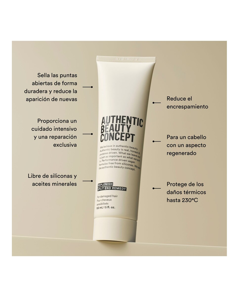 Corrector regenerador para puntas abiertas Replenish Split End Remedy 150 ml Authentic Beauty Concept 3