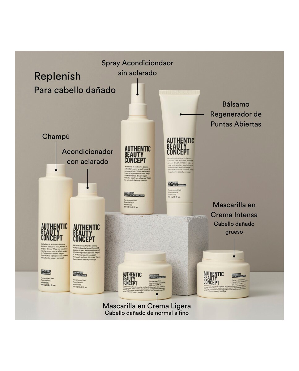 Corrector regenerador para puntas abiertas Replenish Split End Remedy 150 ml Authentic Beauty Concept 4