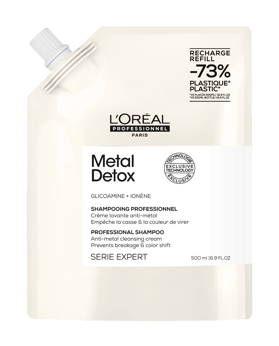 L'Oréal Professionnel - Recarga Champú Detox sin sulfatos Cabello Dañado y Teñido Serie Expert 500ml L'Oréal Professionnel.