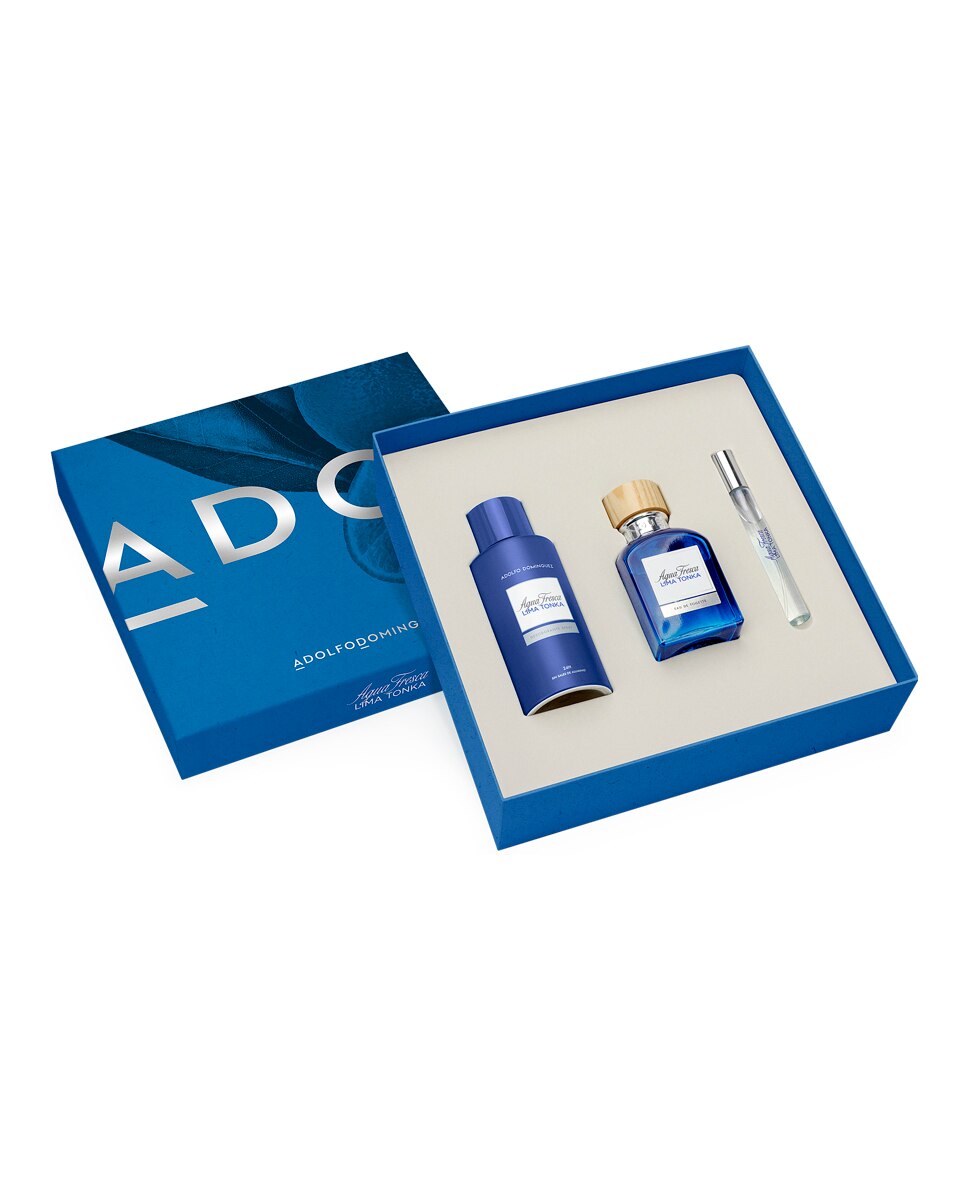 Estuche de regalo Eau de Toilette Agua Fresca Lima Tonka Adolfo Dominguez 2
