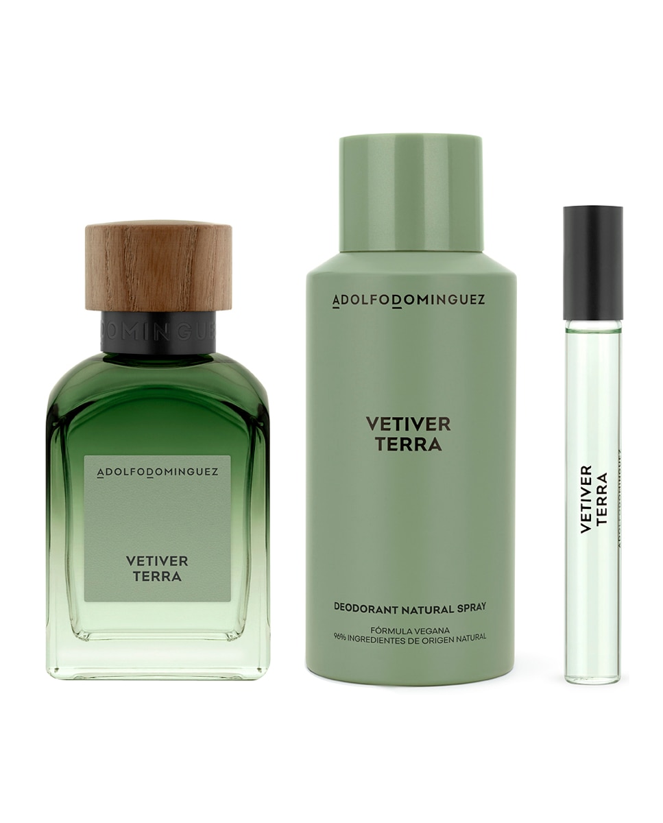 Estuche de regaloEau de Parfum Vetiver Terra Adolfo Dominguez 2