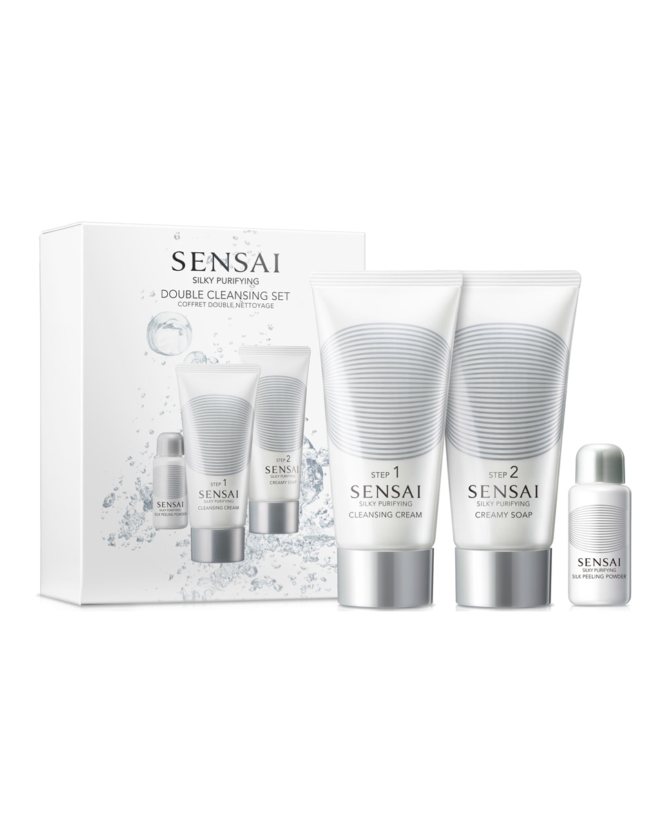 Estuche de regalo Doble Limpieza Silky Purifiying Set Sensai · El