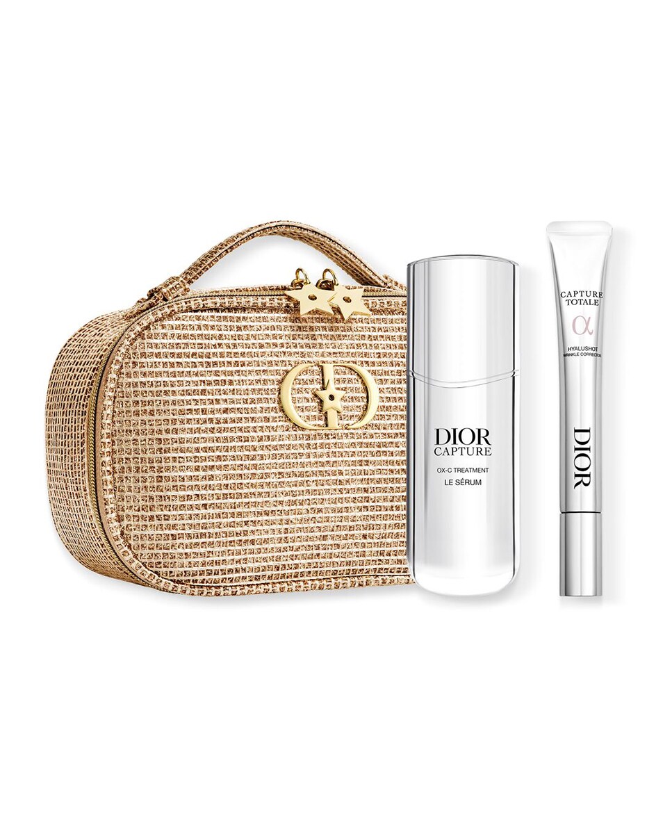 Set de tratamiento Dior Capture edición limitada, Neceser con sérum y  corrector con ácido hialurónico