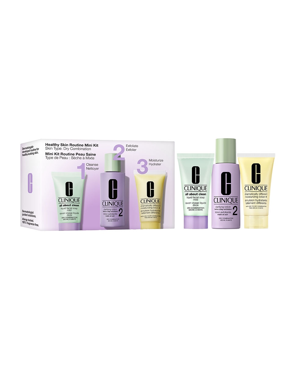 Imagen 0 de Estuche Regalo Healthy Skin Routine: Mini Kit 3 Pasos para Piel Seca Clinique