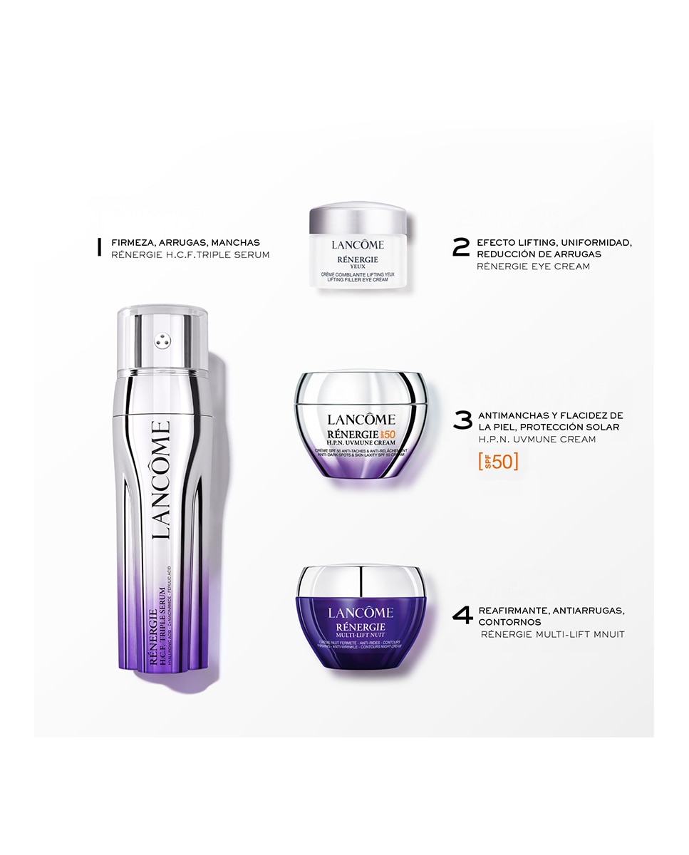 Estuche Regalo Rutina Rénergie H.C.F Triple Serum Lancôme 3