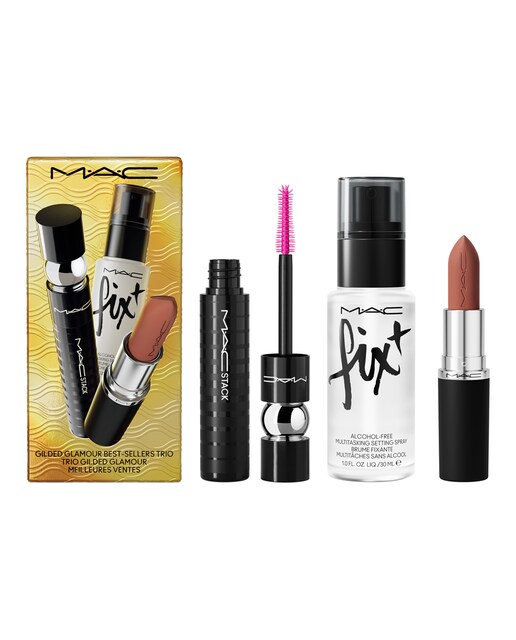 Estuche Trio Máscara de Pestañas, Barra de Labios y Fijador de Maquillaje M.A.C