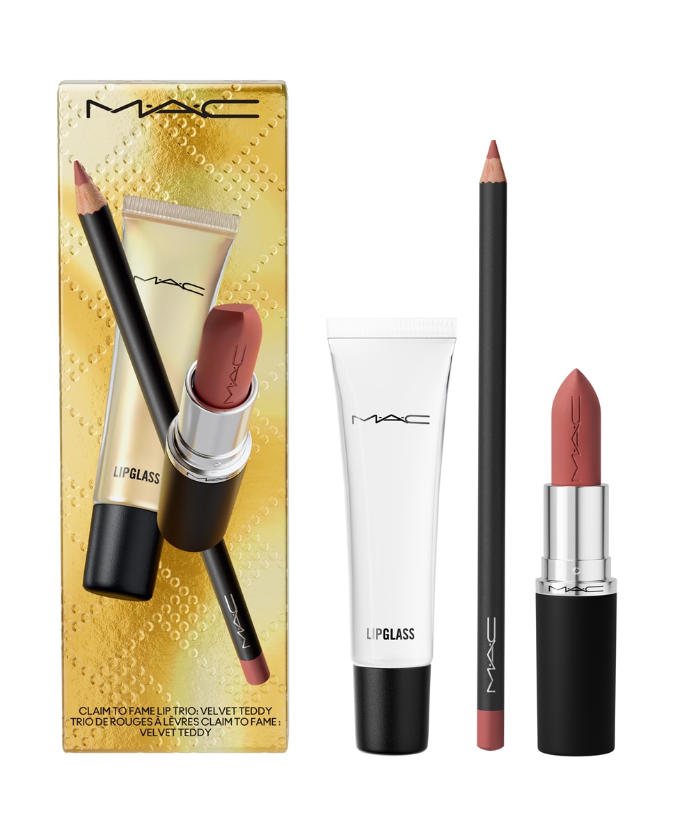 Estuche de Labios 3 Productos M.A.C - Ruby woo Velvet teddy-1