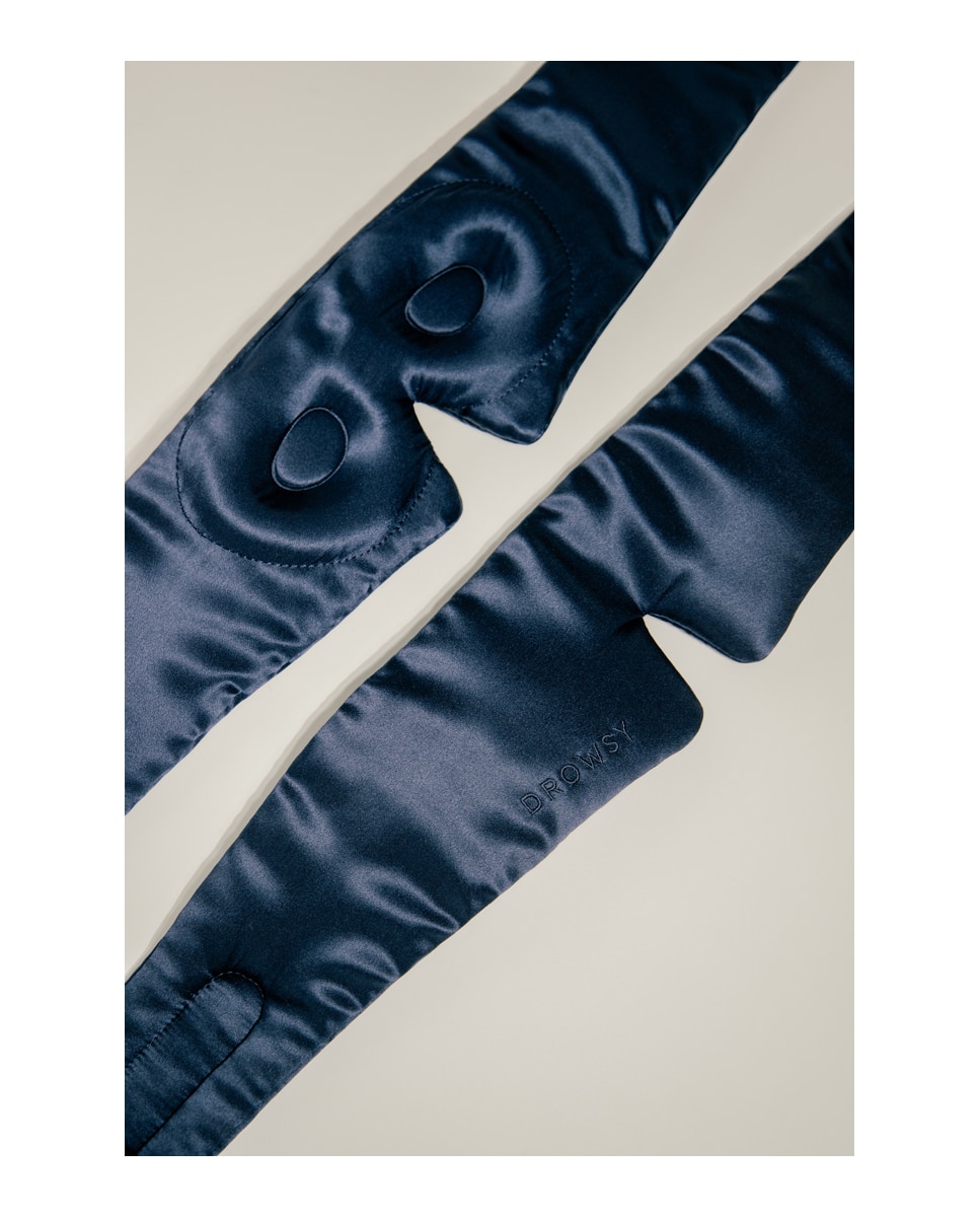 Antifaz de Seda Protección de Pestañas Midnight Blue Drowsy 3