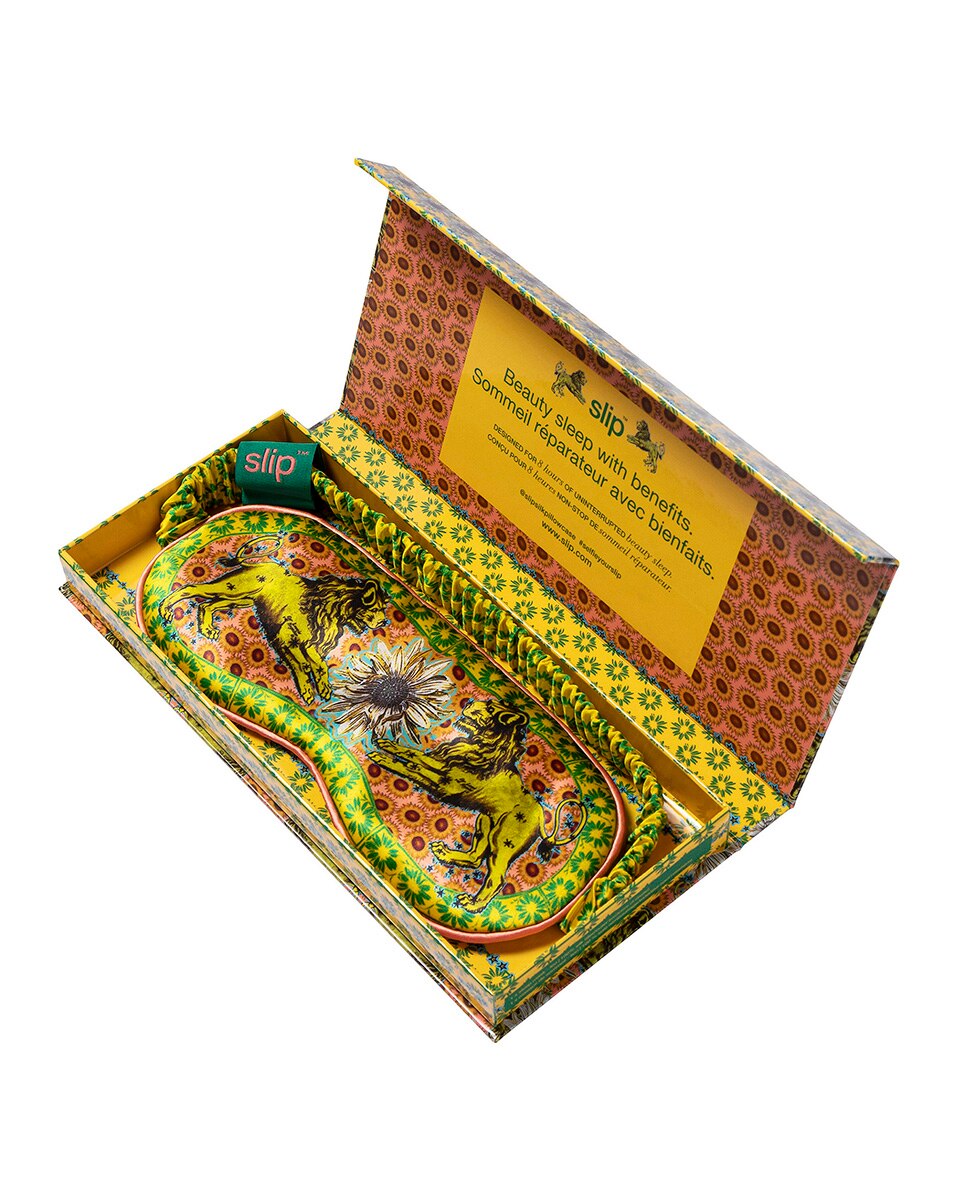 Máscara Para Dormir De Seda Pura Zodiaco Slip - leo leo-5