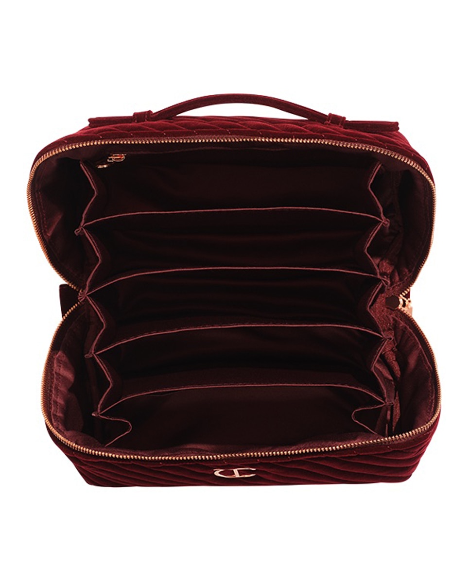 Organizador de Maquillaje Velvet Make Up Bag Grande Charlotte Tilbury - Night Crimson Night Crimson-2