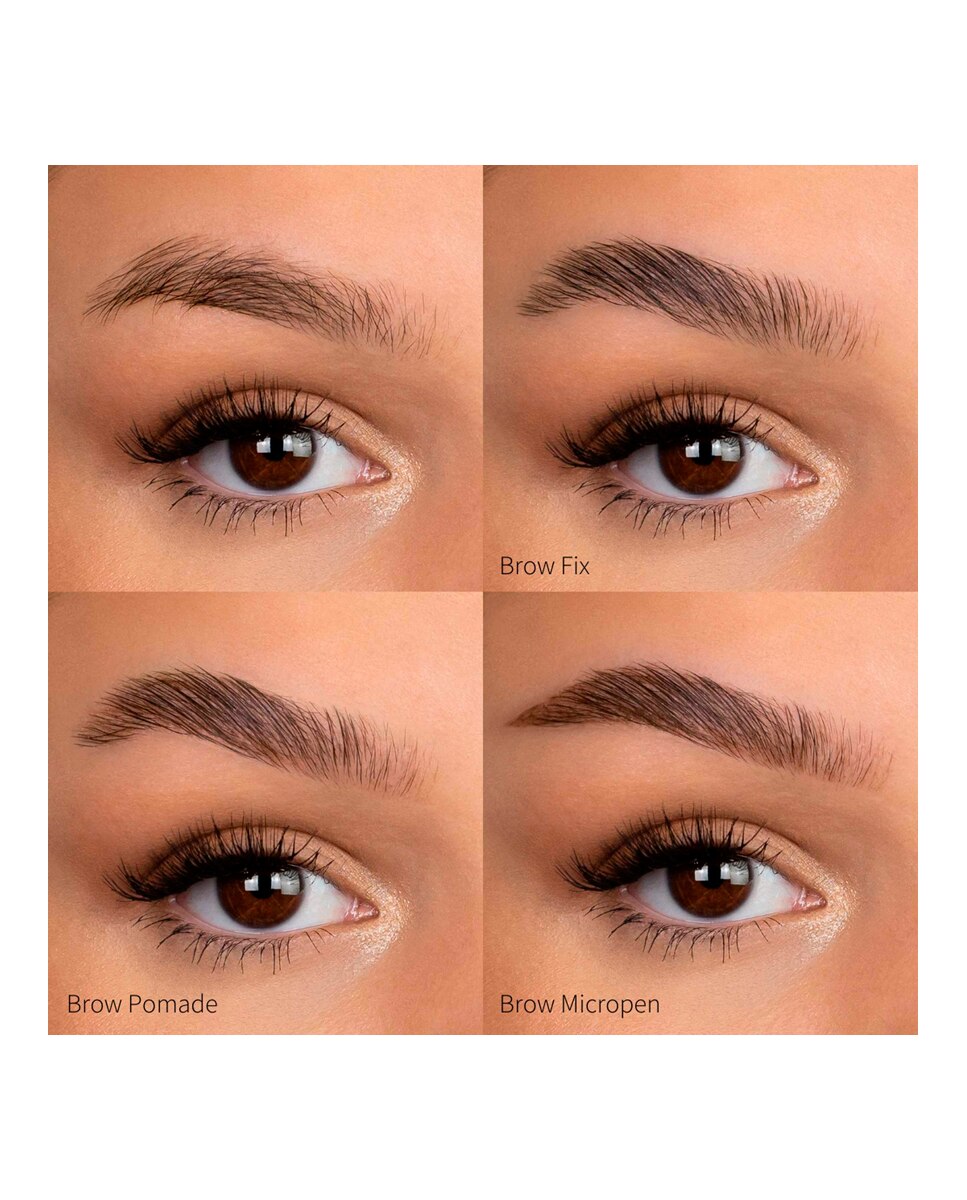 Set de cejas 3 en 1 Fijador, Pomada y Micropen Waterproof Fleeky - Marrón oscuro 17 g Marrón oscuro-4