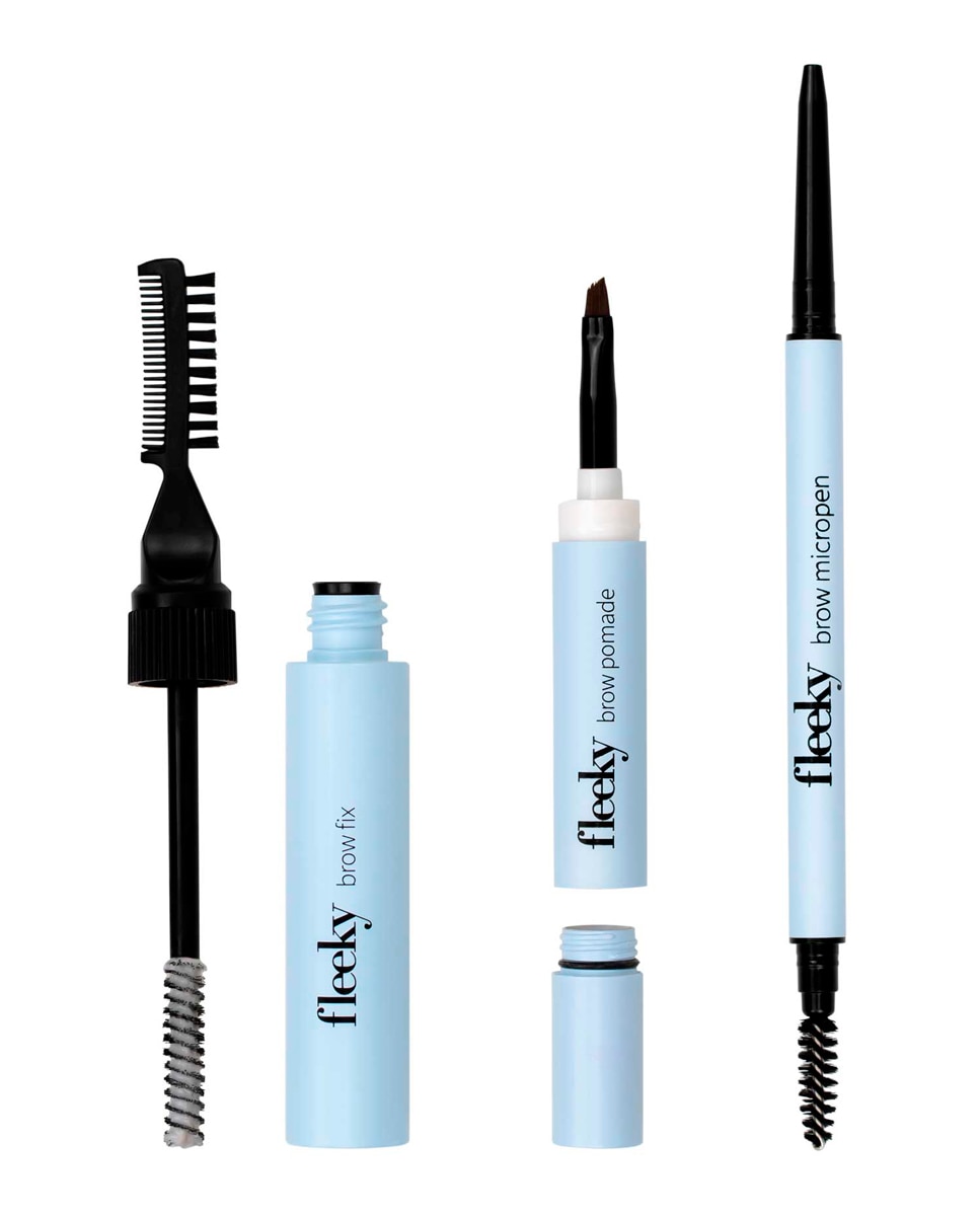 Fleeky - Set de cejas 3 en 1 Fijador, Pomada y Micropen Waterproof Fleeky.