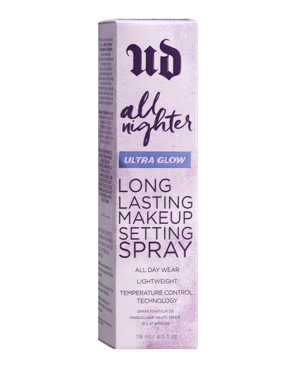 Imagen 3 de Fijador de maquillaje Complexion & Setting Spray All Nighter Setting Spray Extra Glow Urban Decay - 116 ml