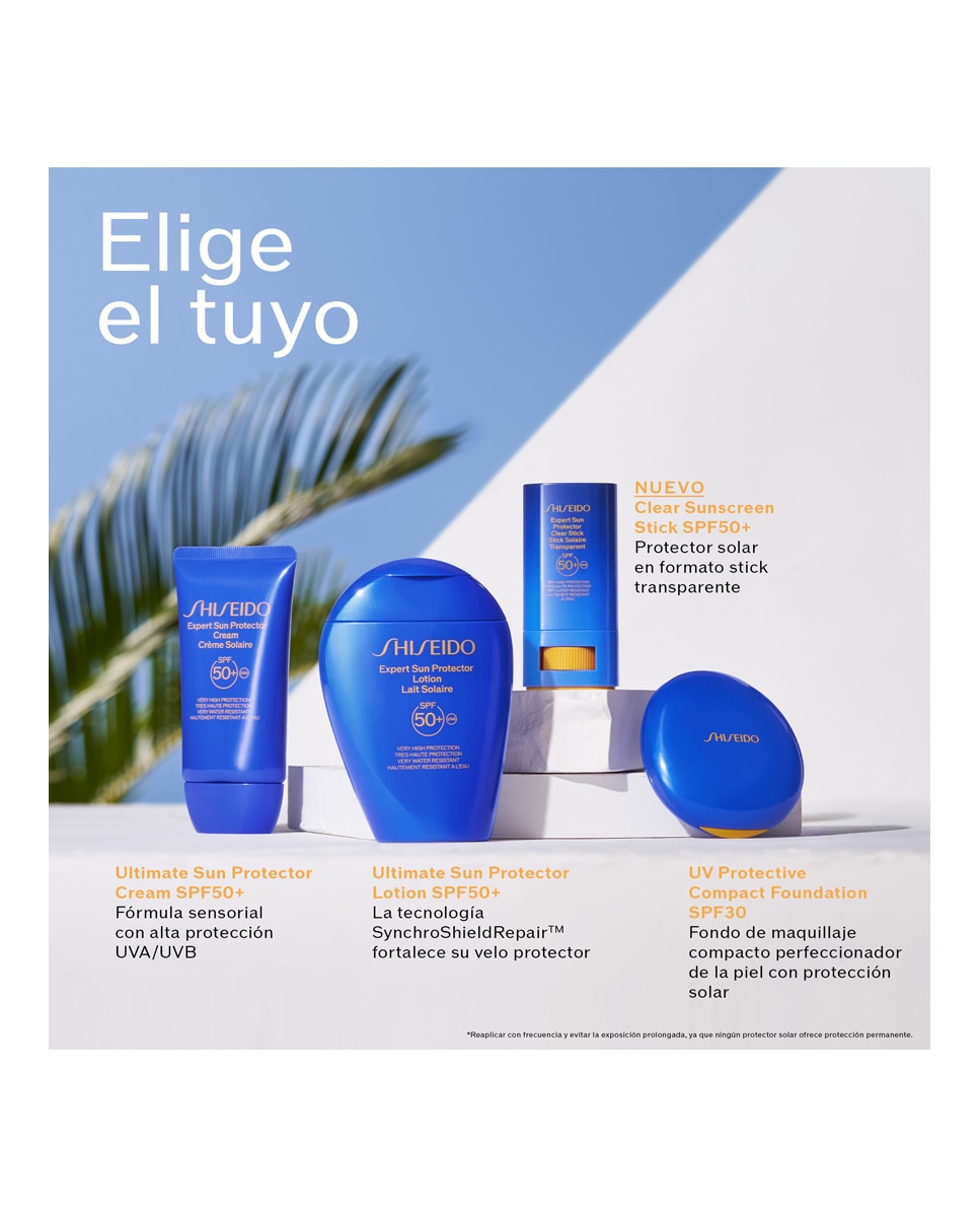 Protector solar Rostro Expert Sun Clear Stick SPF 50+ Shiseido - 20 g 6