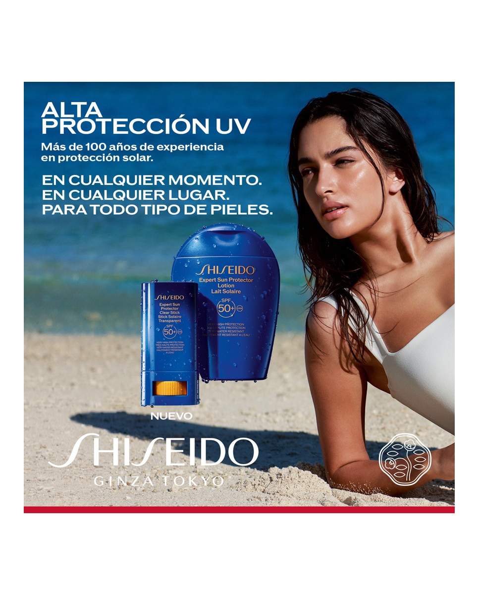 Protector solar Rostro Expert Sun Clear Stick SPF 50+ Shiseido - 20 g 7