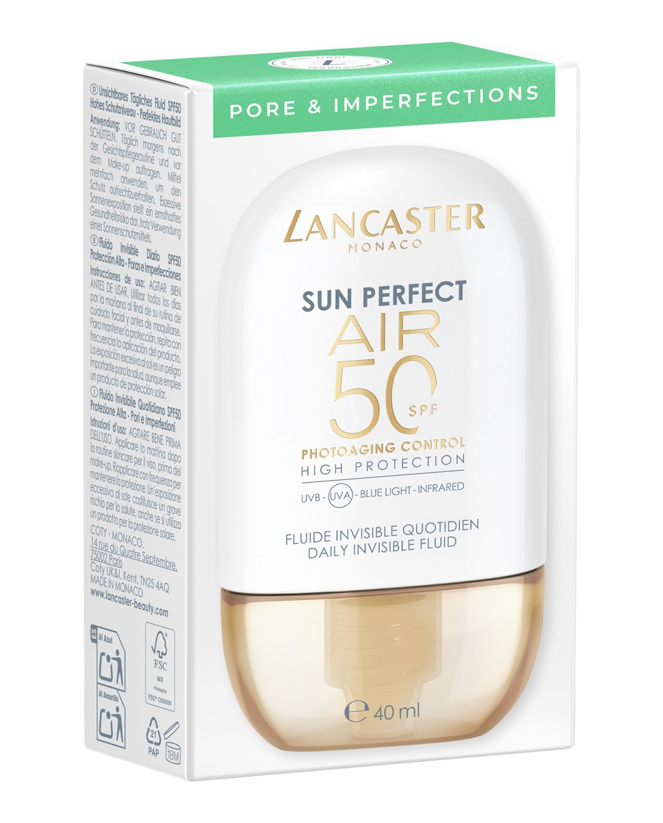 Sun Perfect AIR Daily Invisible Fluid SPF50 Pore & Imperfections Lancaster - 40 ml 3