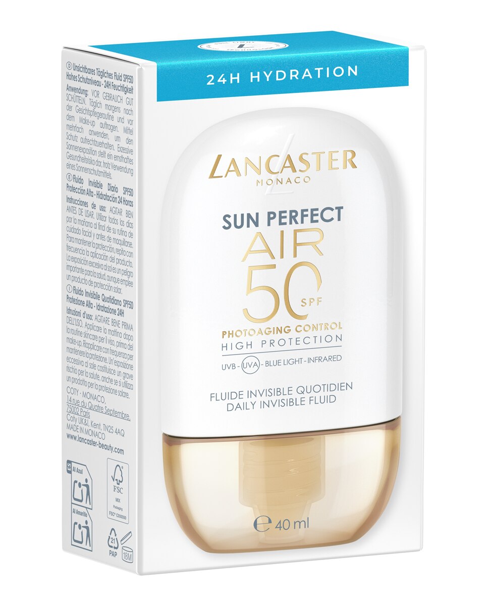 Sun Perfect AIR Daily Invisible Fluid SPF50 24H Hydration Lancaster - 40 ml 3
